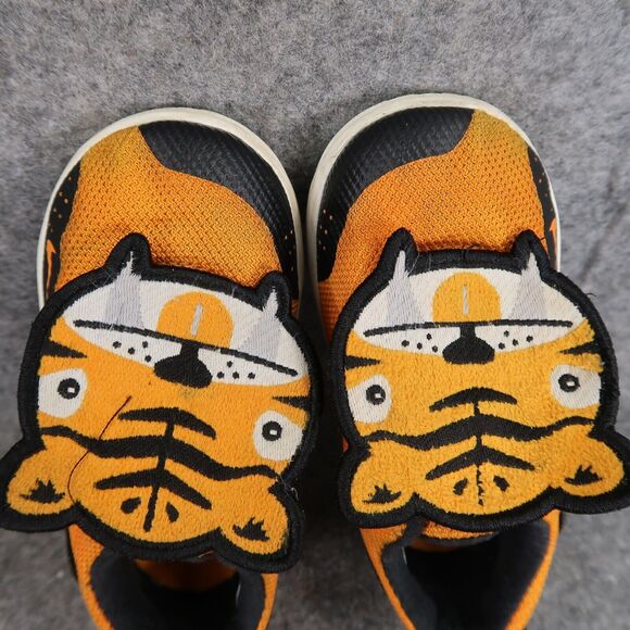 Nike Shoes Kids 7 Sneakers KD 11 Little Big Cats Slip On Toddler Orange Black - Picture 8 of 13